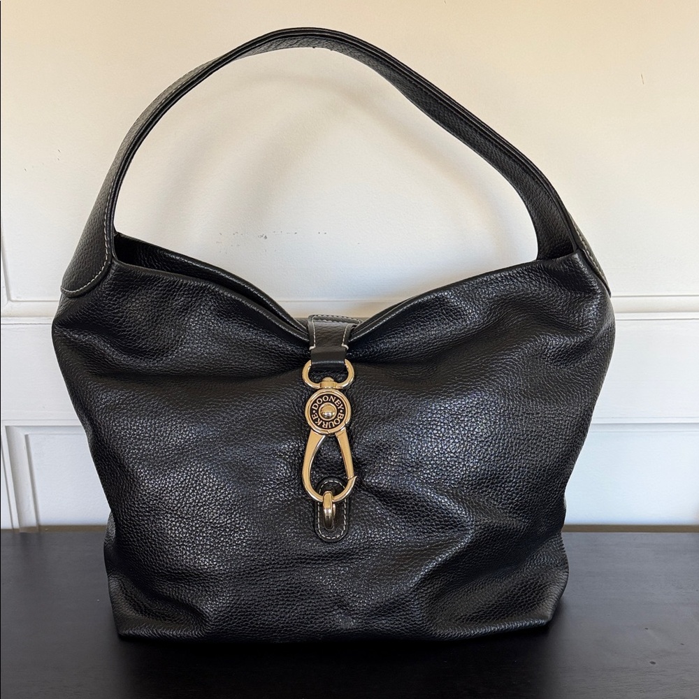 Dooney & Bourke Black Pebbled Leather Shoulder Bag